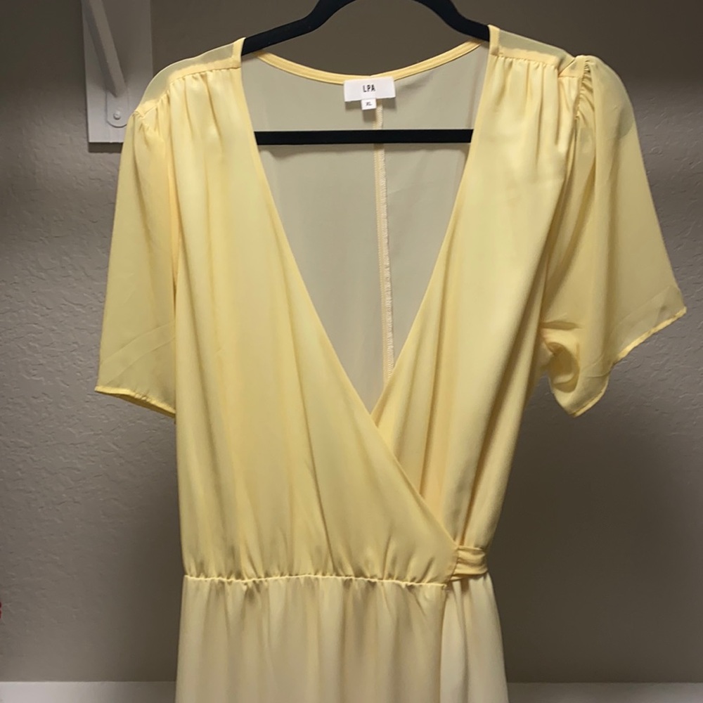 LPA ombré wrap maxi dress